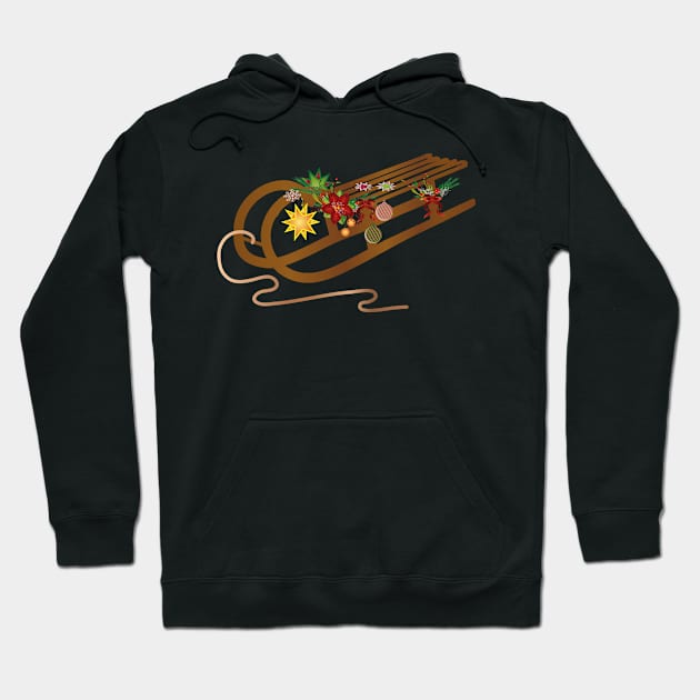 Christmas sleigh Hoodie by Kisho